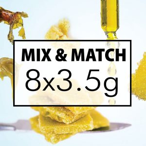 mix n match – budder / live resin / shatter / crumble / wax / caviar: 28g (8x 3.5g)